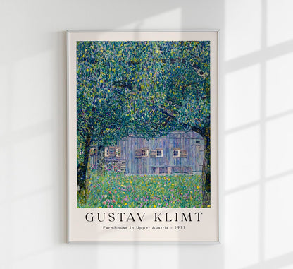 Farmhouse in Upper Austria by Gustav Klimt Exhibition Poster