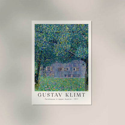 Farmhouse in Upper Austria by Gustav Klimt Exhibition Poster