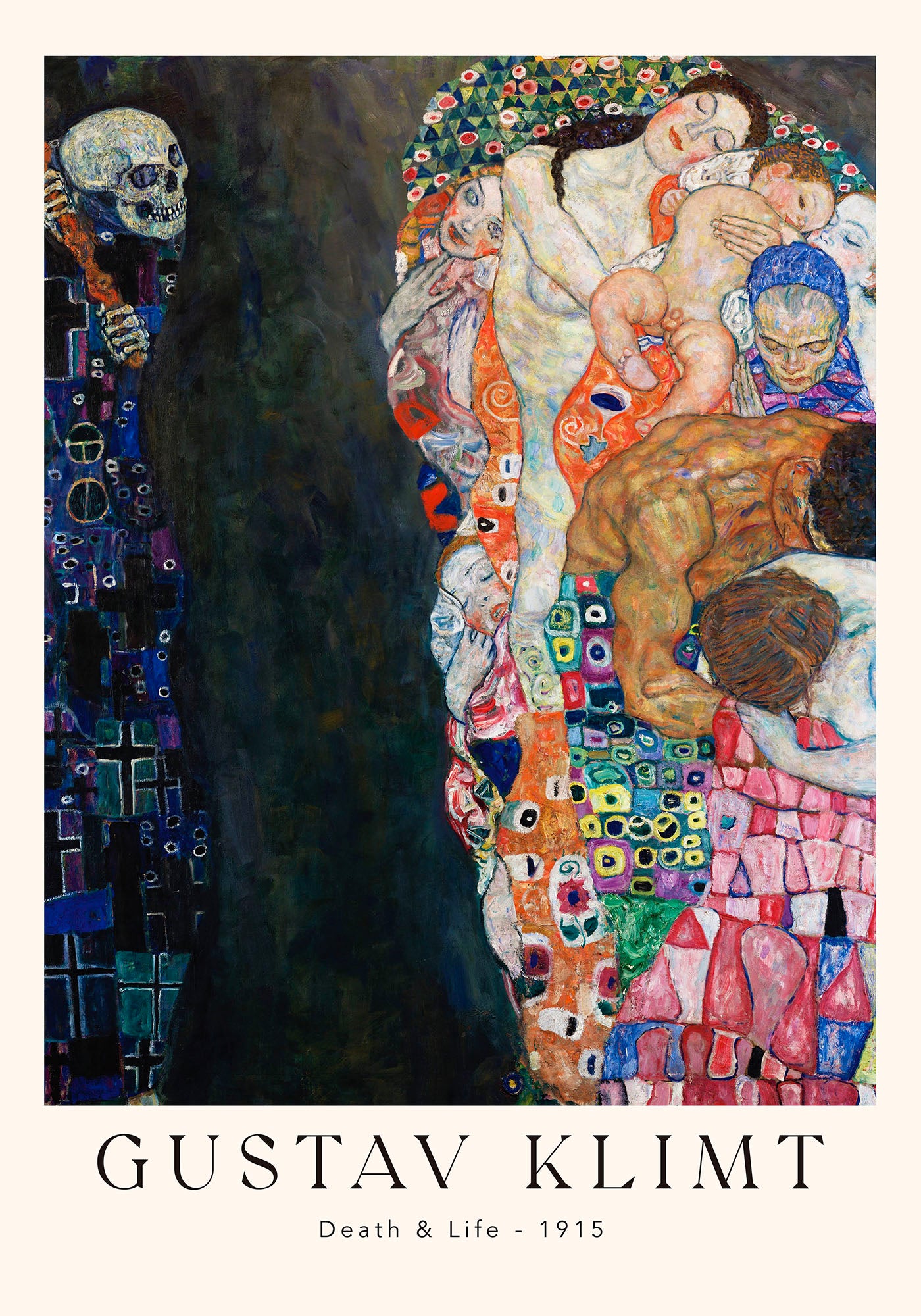 Death and Life by Gustav Klimt Exhibition Poster