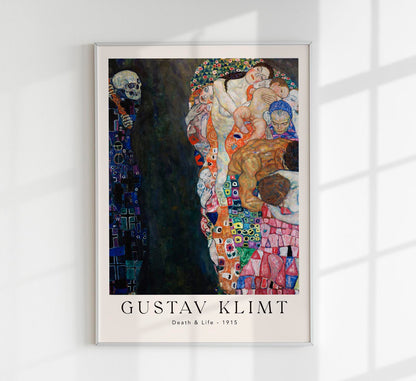 Death and Life by Gustav Klimt Exhibition Poster