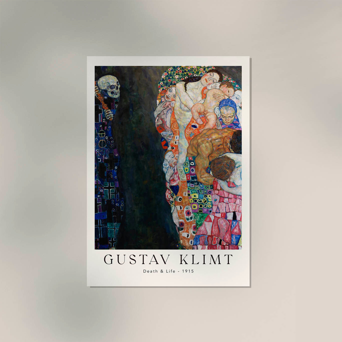 Death and Life by Gustav Klimt Exhibition Poster