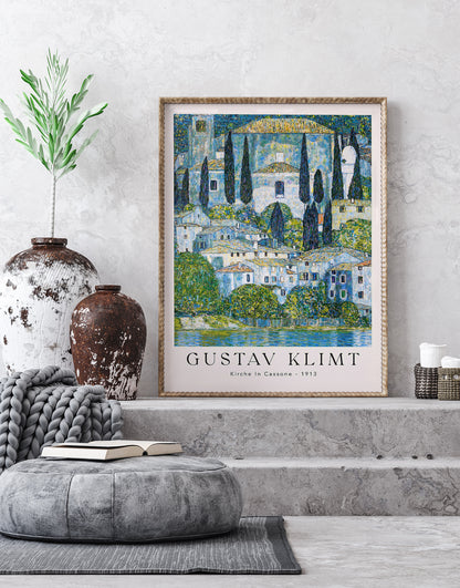 Kirche in Cassone by Gustav Klimt Exhibition Poster