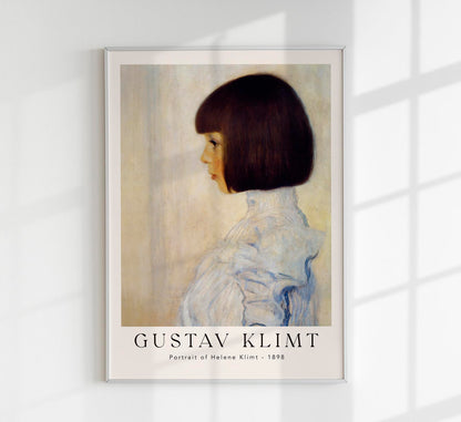 Portrait of Helene Klimt by Gustav Klimt Exhibition Poster