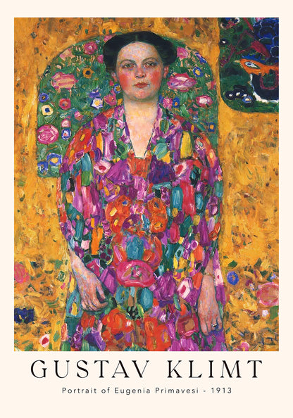 Portrait of Eugenia Primavesi by Gustav Klimt Exhibition Poster