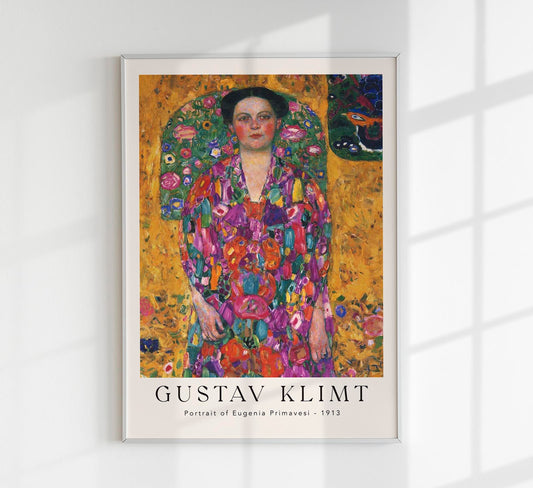 Portrait of Eugenia Primavesi by Gustav Klimt Exhibition Poster