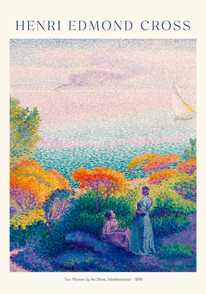 Two Women by Shore by Henri-Edmond Cross Exhibition Poster