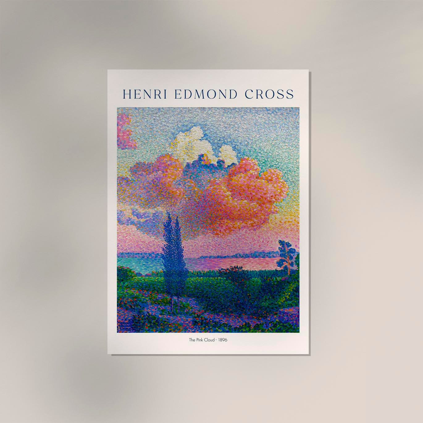 The Pink Cloud by Henri-Edmond Cross Exhibition Poster