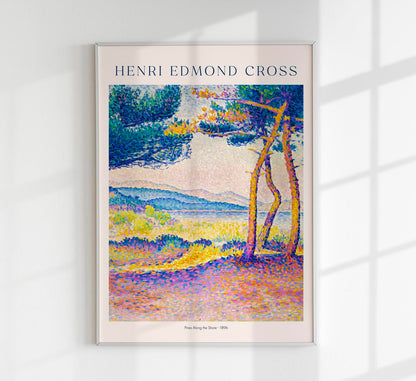 Pines Along the Shore by Henri Edmond Cross Exhibition Poster