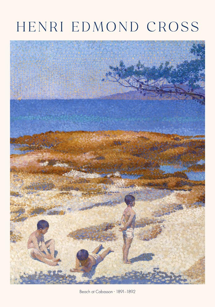 Beach at Cabasson by Henri Edmond Cross Exhibition Poster