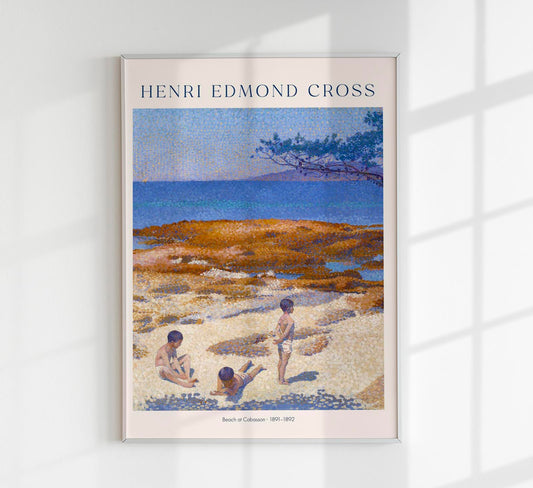 Beach at Cabasson by Henri Edmond Cross Exhibition Poster