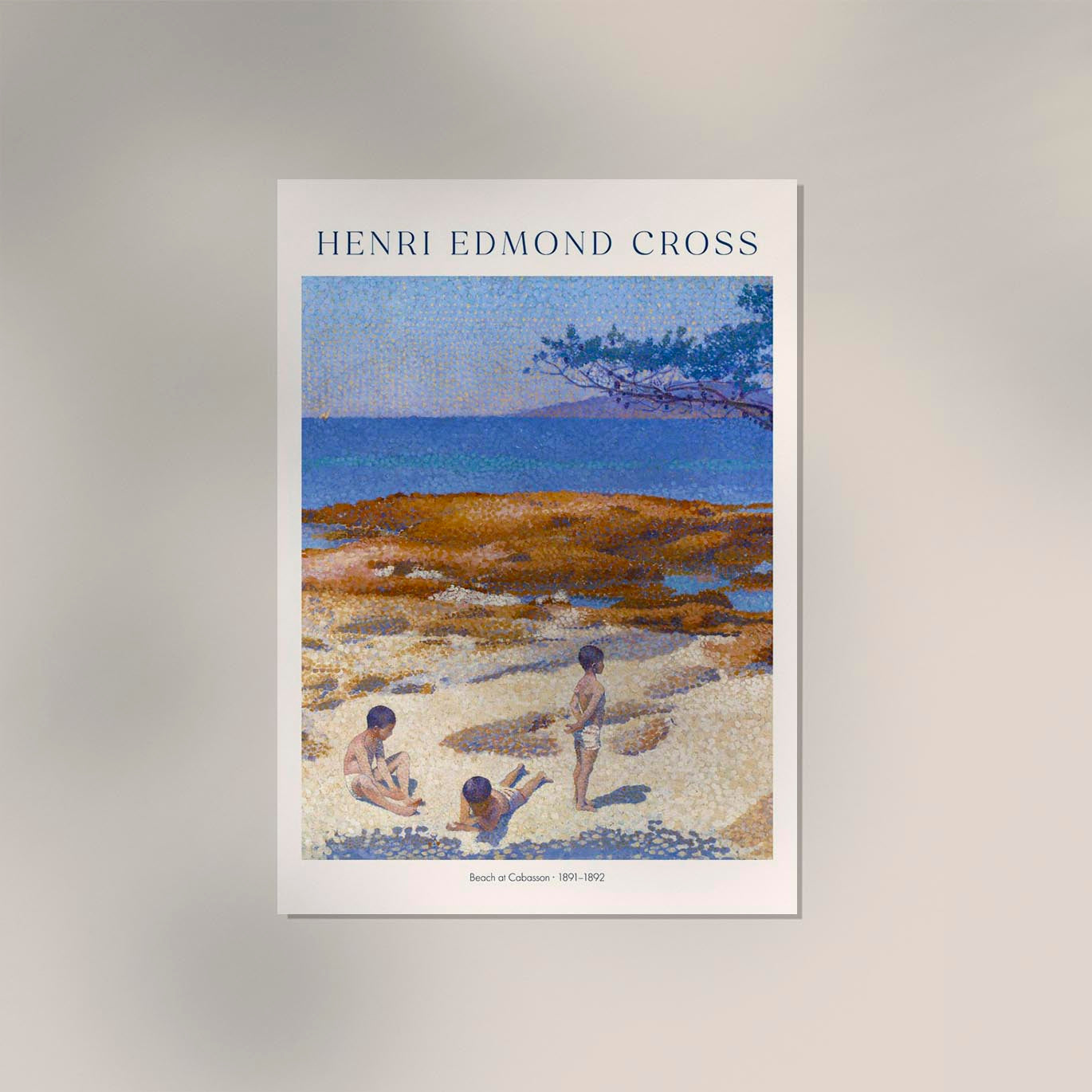 Beach at Cabasson by Henri Edmond Cross Exhibition Poster