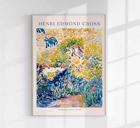 The Artists Garden at Saint Clair by Henri Edmond Cross Exhibition Poster