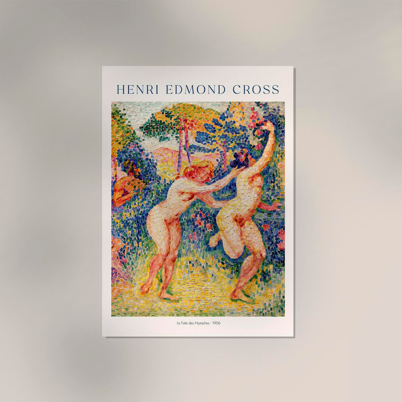 Le Fuite des Nymphes by Henri Edmond Cross Exhibition Poster