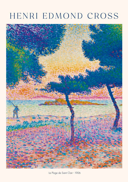 La Plage de Saint Clair by Henri Edmond Cross Exhibition Poster