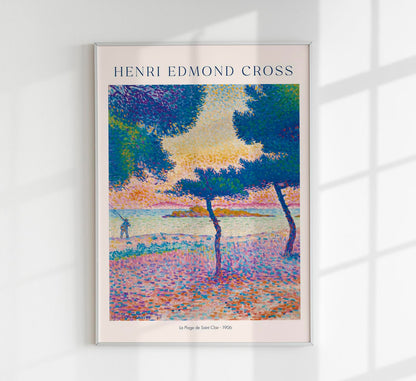 La Plage de Saint Clair by Henri Edmond Cross Exhibition Poster