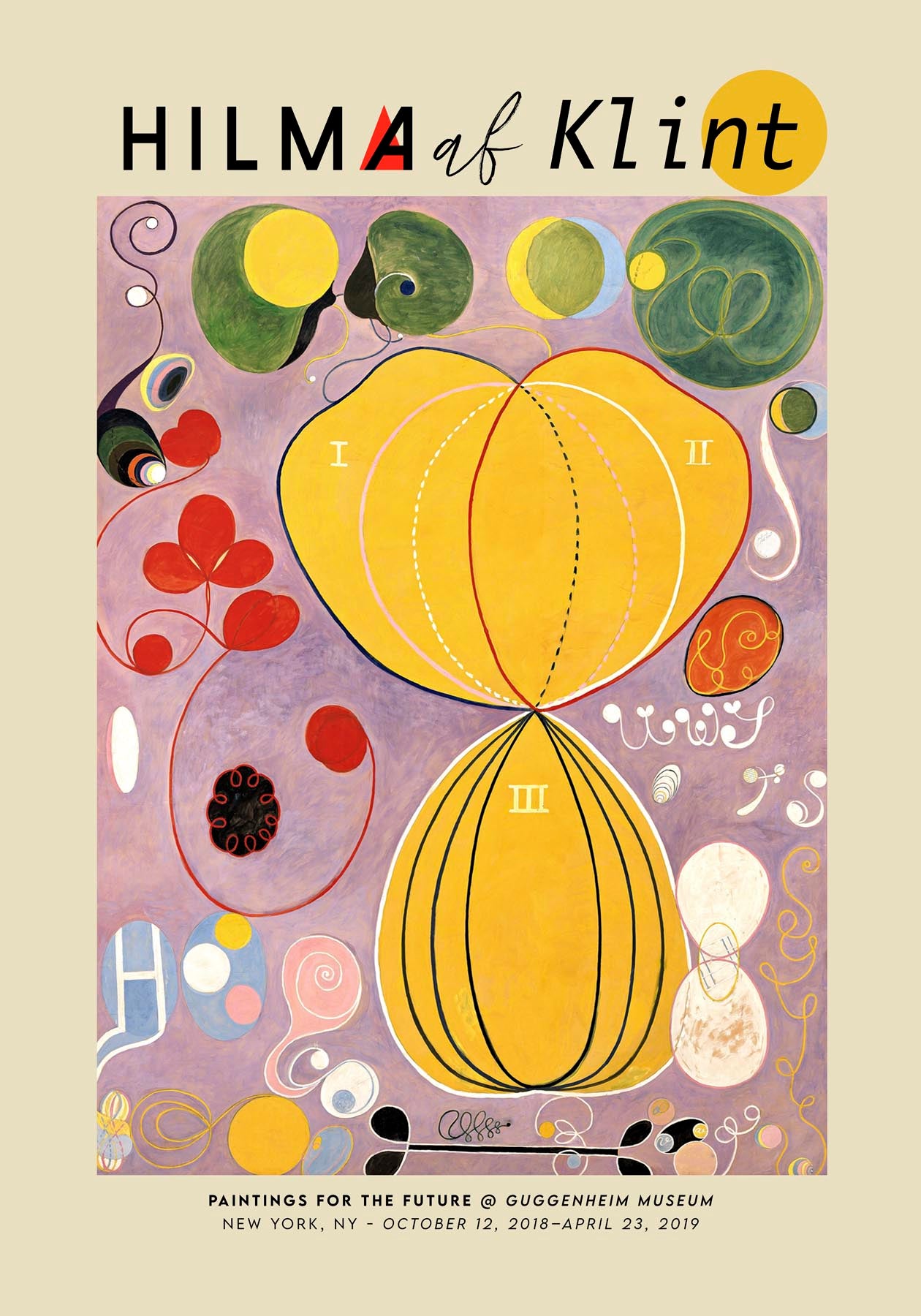 Hilma Af Klint Exhibition Poster The Ten Largest Nr 7