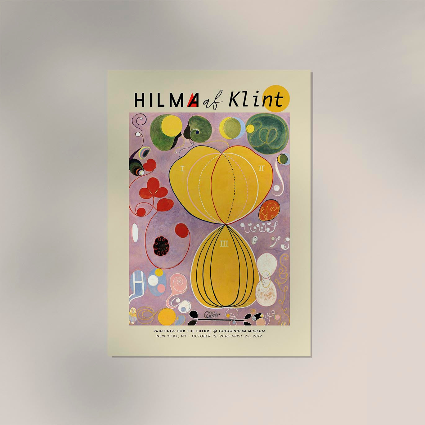 Hilma Af Klint Exhibition Poster The Ten Largest Nr 7