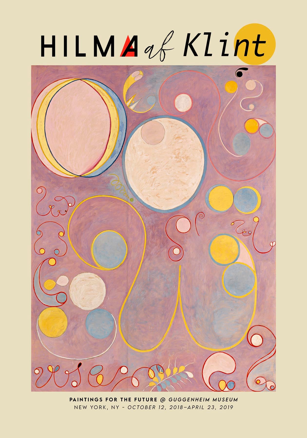 Hilma Af Klint Exhibition Poster The Ten Largest Nr 8