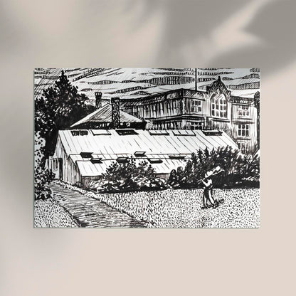 Figure and Buildings Drawing by Henry Lyman