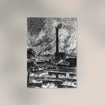 Industrial Scene Drawing by Henry Lyman