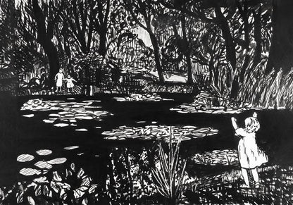 Lily Pond Drawing by Henry Lyman