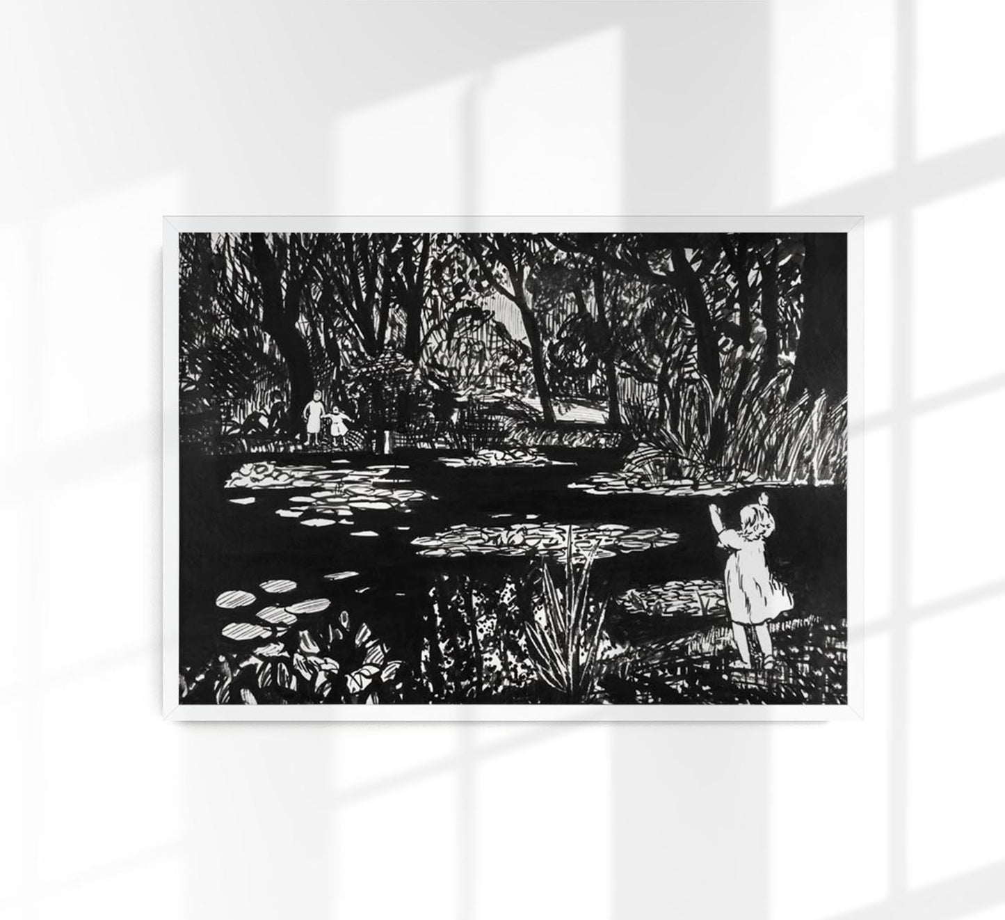 Lily Pond Drawing by Henry Lyman