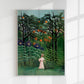 Woman Walking in an Exotic Forest by Rousseau Art Print