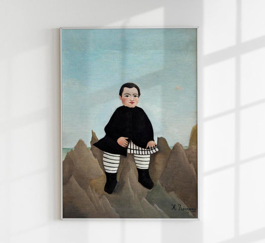 Boy on the Rocks by Rousseau Art Print