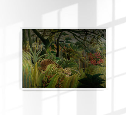 Tiger in a Tropical Storm by Rousseau Art Print