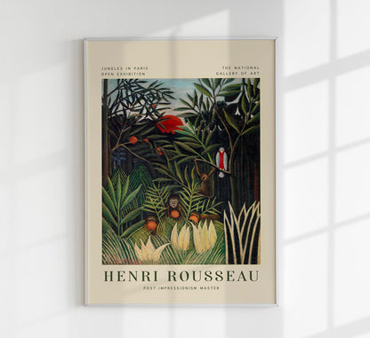 Monkeys and Parrot Rousseau Exhibition Poster