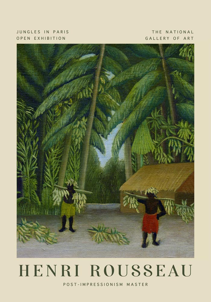 Banana Harvest Rousseau Exhibition Poster