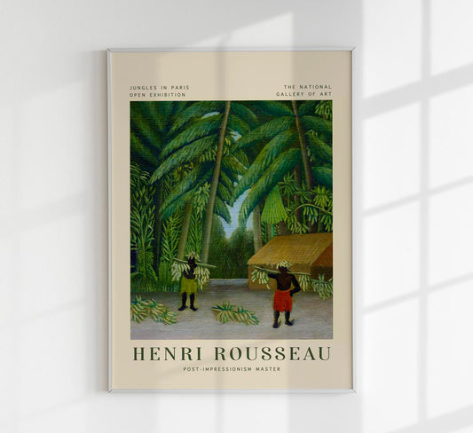 Banana Harvest Rousseau Exhibition Poster