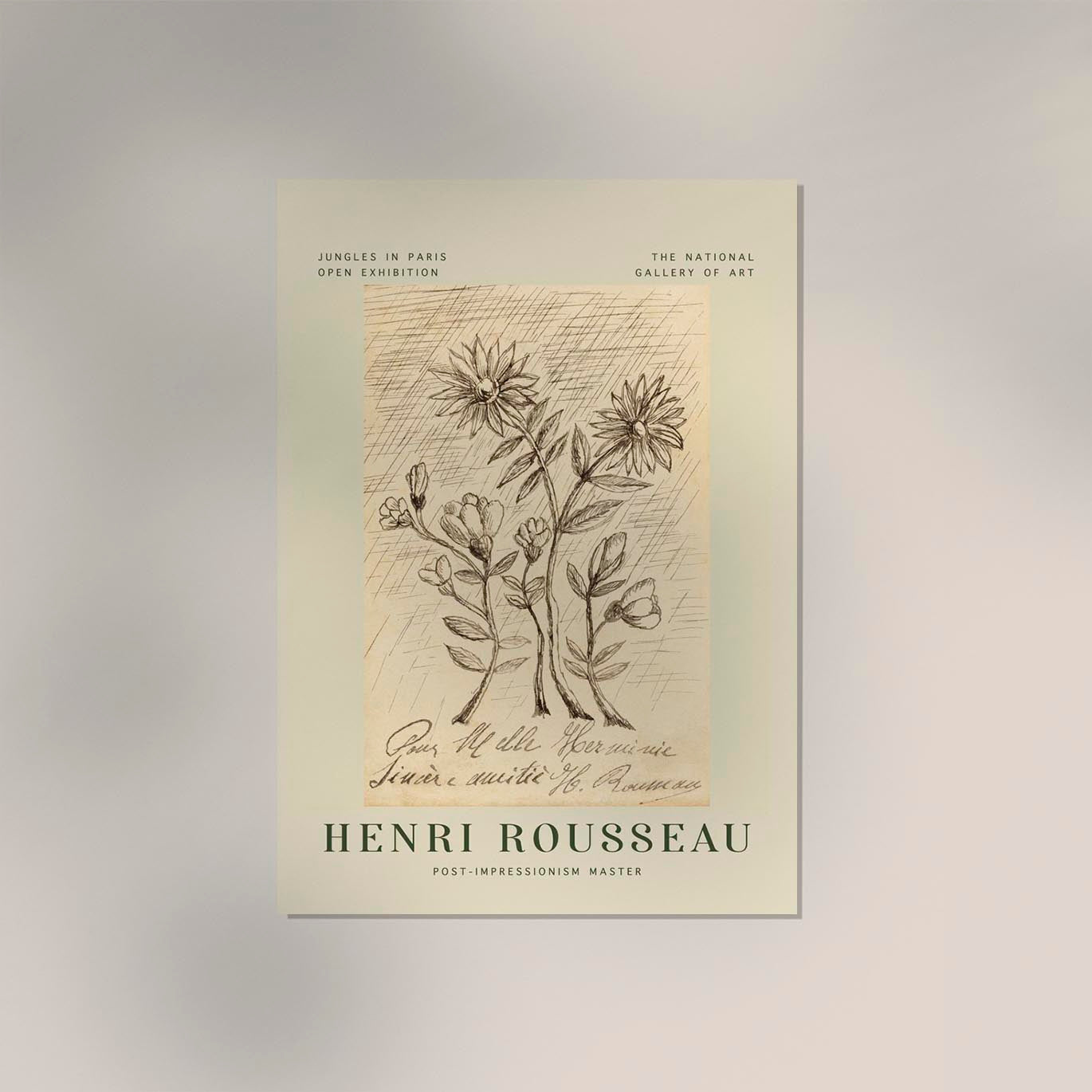 Oak Branch Rousseau Exhibition Poster