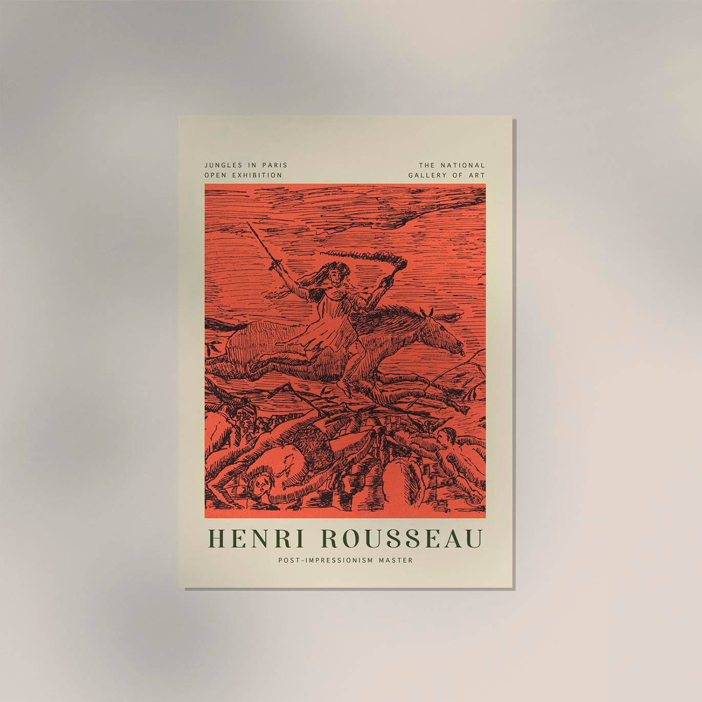 La Guerre Rousseau Exhibition Poster