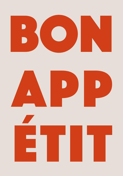 Bon Appétit Red Art Print