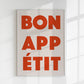 Bon Appétit Red Art Print