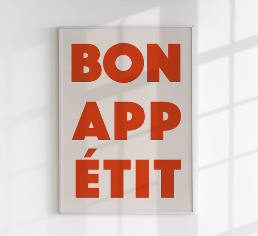 Bon Appétit Red Art Print