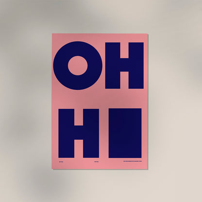 Oh Hi! Pink And Blue Art Print