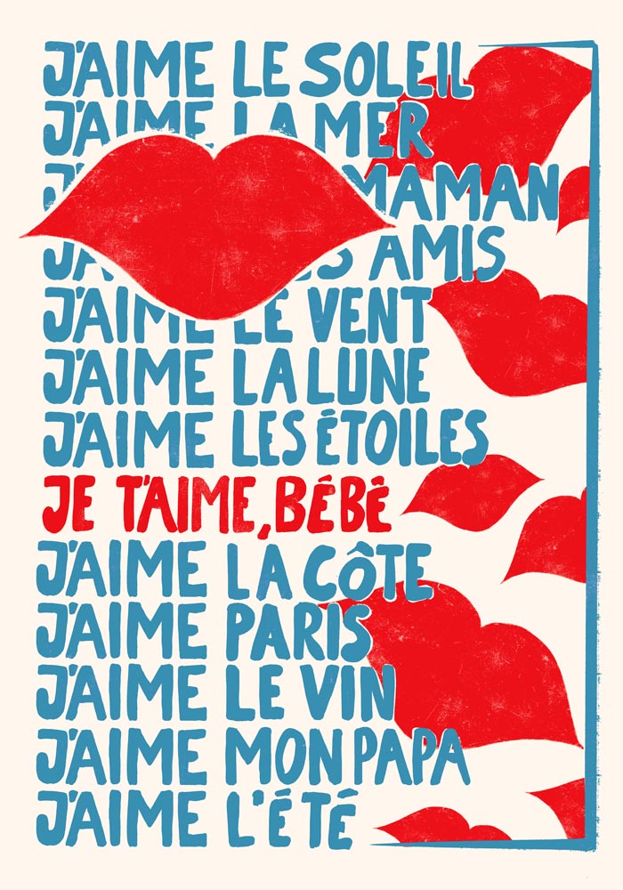 Je T'aime Art Print