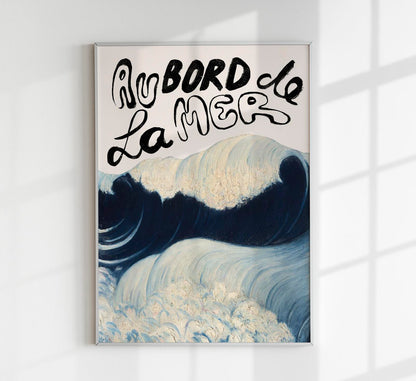 Au Bord de la Mer Wave Art Print