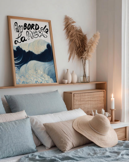 Au Bord de la Mer Wave Art Print