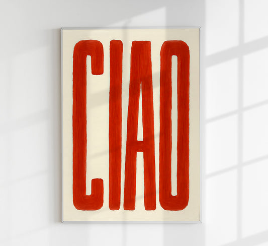 Ciao Red Art Print