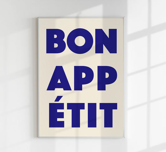 Bon Appétit Blue Art Print