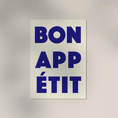Bon Appétit Blue Art Print