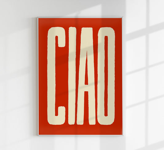 Ciao Red Art Print