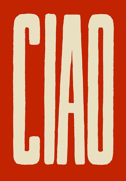 Ciao Red Art Print