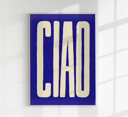 Ciao Blue Art Print