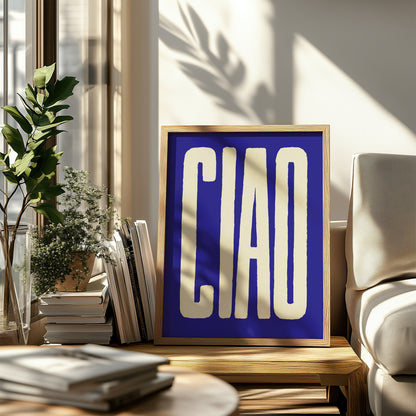 Ciao Blue Art Print