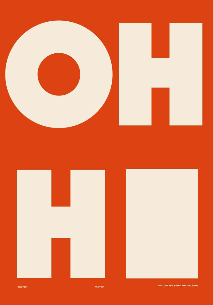 Oh Hi! Coral Art Print
