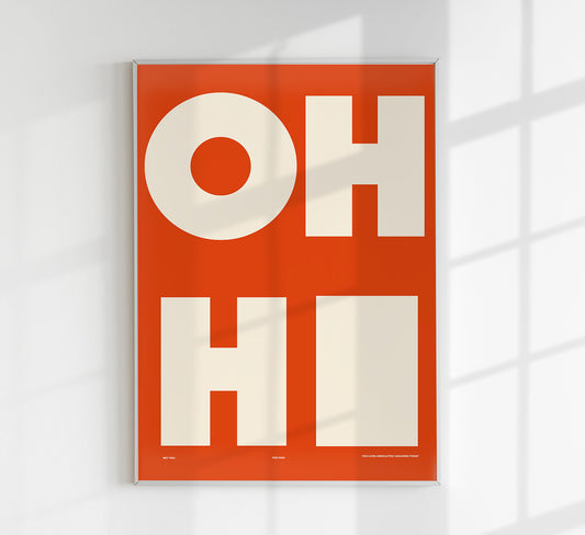 Oh Hi! Coral Art Print